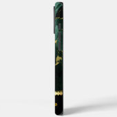 Eleganter smaragdgrüner Marmor mit goldenen Detail Case-Mate iPhone Hülle (Rückseite / Links)