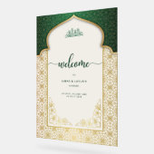 Eleganter Smaragdislamischer Hochzeitsempfang - Acrylschild (Winkel)