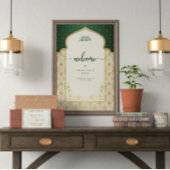 Eleganter Smaragdislamischer Hochzeitsempfang - Acrylschild