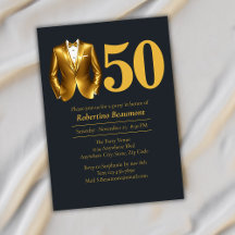 Eleganter Smoking für Männer Gold Schwarz 50. Gebu