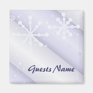 Eleganter Snowflake Place Holder Magnet