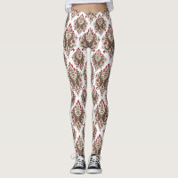 eleganter Sockenaffe-Damast DruckLeggings