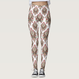 eleganter Sockenaffe-Damast DruckLeggings Leggings