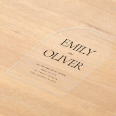 Eleganter, solider Schwarzer Bogen Acryleinladungen (Ablage )