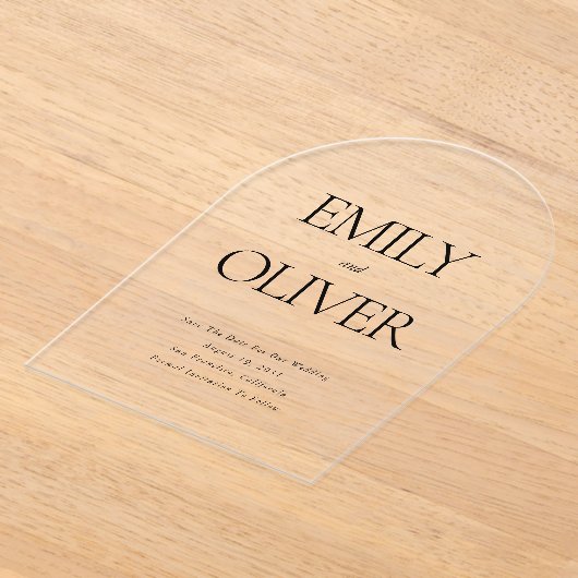 Eleganter, solider Schwarzer Bogen Acryleinladungen (Ablage )