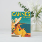 Eleganter Sommer in Cannes Postkarte (Stehend Vorderseite)