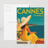 Eleganter Sommer in Cannes Postkarte (Vorne/Hinten)