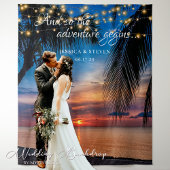 Eleganter Sommer Sonnenuntergang Palm Beach Hochze Wandteppich