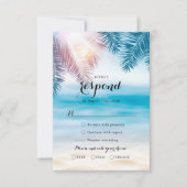 Eleganter Sommer-Strand mit tropischem Meer RSVP Karte (Vorderseite)