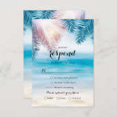 Eleganter Sommer-Strand mit tropischem Meer RSVP Karte (Vorne/Hinten)