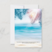 Eleganter Sommer-Strand mit tropischem Meer Save The Date (Rückseite)