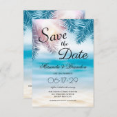 Eleganter Sommer-Strand mit tropischem Meer Save The Date (Vorne/Hinten)