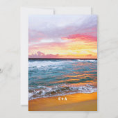 Eleganter Sommer Sunset Beach Tropical Wedding Save The Date (Rückseite)