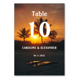 Eleganter Sommer Sunset Tropical Beach Hawaii Tisc Tischnummer