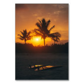 Eleganter Sommer Sunset Tropical Beach Hawaii Tisc Tischnummer (Rückseite)