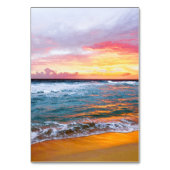 Eleganter Sommer Sunset Tropical Beach Hawaii Tischnummer (Rückseite)