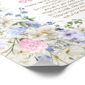 Eleganter Sommer Wiese Blumen sagen nicht Junge od Poster (Ecke)