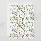 Eleganter Sommer Wildblume Wasserfarbe 30. Geburts Einladung (Rückseite)