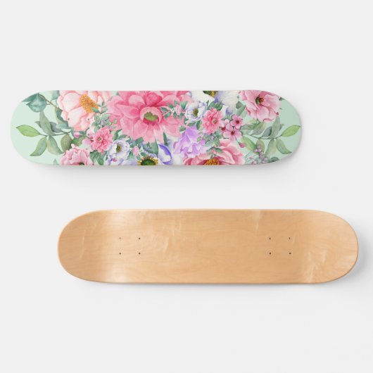 Eleganter Sommergarten Florals Skateboard (Horizontal)