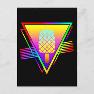 Eleganter sommerlicher Retro-Eistropfen Postkarte