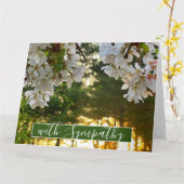 Eleganter Sonnenaufgang mit weißen Blütenknospen Karte (Gelbe Blume)