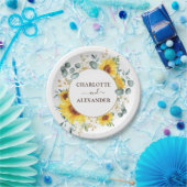 Eleganter Sonnenblume-Sommer-Blumengarten-Hochzeit Pappteller (Party)
