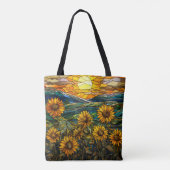 Eleganter Sonnenblumen Tasche (Rückseite)