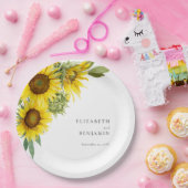 Eleganter Sonnenblumenfall Wasserfarbener Fall Pappteller (Party)