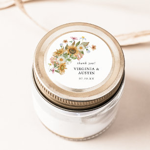 Eleganter Sonnenblumensticker Runder Aufkleber