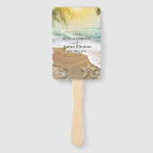 Eleganter Sonnenschein und Blue Ocean Beach Fächer (Vorderseite)