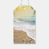 Eleganter Sonnenschein und Blue Ocean Beach Geschenkanhänger (Rückseite)