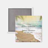 Eleganter Sonnenschein und Blue Ocean Beach Magnet (Vorderseite/Rückseite)