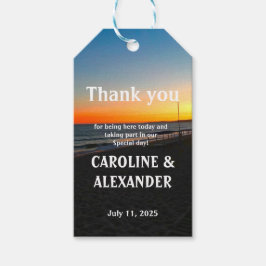 Eleganter Sonnenuntergang Küste Strand Tropischer  Geschenkanhänger