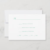 Eleganter South Western Pastel Green RSVP Karte (Rückseite)