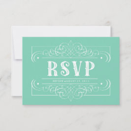 Eleganter South Western Pastel Green RSVP Karte