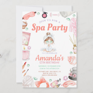 Eleganter Spa-Tag Geburtstag Einladung