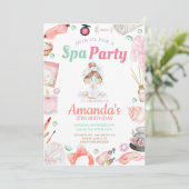 Eleganter Spa-Tag Geburtstag Einladung (Stehend Vorderseite)