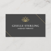 Eleganter Spa- & Wellness-Massagetherapeut QR-Code Visitenkarte (Vorderseite)