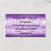 Eleganter Sparkle Glitzer Luxuriöser Glam Dark Lil Visitenkarte (Rückseite)