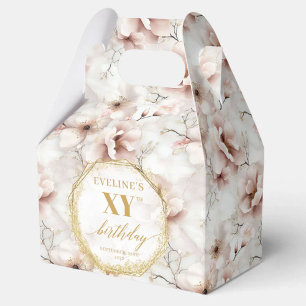 Eleganter Sparkling Pastellrosa Gold rustikaler Ge Geschenkschachtel