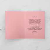 Eleganter Sparkling Soft Pink & Silver 40. Geburts Karte (Innenseite)