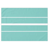 Eleganter Spaß Aquamarin Blaue Streifen Tischdecke (Vorderseite (Horizontal))