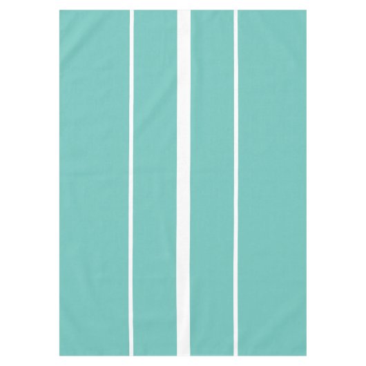 Eleganter Spaß Aquamarin Blaue Streifen Tischdecke (Vorderseite)