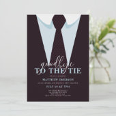 Eleganter Spaß Auf Wiedersehen der Krawatte Männer Einladung (Stehend Vorderseite)