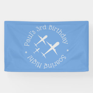 Eleganter Spaß Drei Flugzeuge auf blauer, Personal Banner