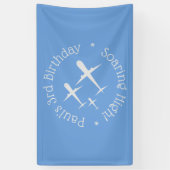 Eleganter Spaß Drei Flugzeuge auf blauer, Personal Banner (Vertikal)