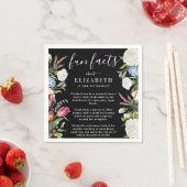 Eleganter Spaß Fakten Moderne Script Pastel Floral Serviette (Beispiel)