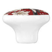 Eleganter Specht Blumenmuster William Morris Inspi Keramikknauf (Seitenansicht)