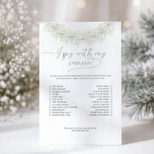 Eleganter Spion mit Kamera Brautparty-Spiel Flyer