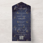 Eleganter, spiritueller QR-Code Hochzeit All In One Einladung (Innen Boden)